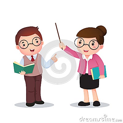 Illustration of professionâ€™s costume of teacher for kids Vector Illustration